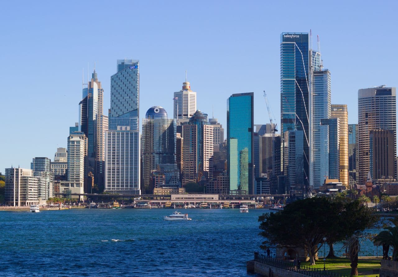 Australian business district skyline, offshore teams in the Philippines for Australian businesses