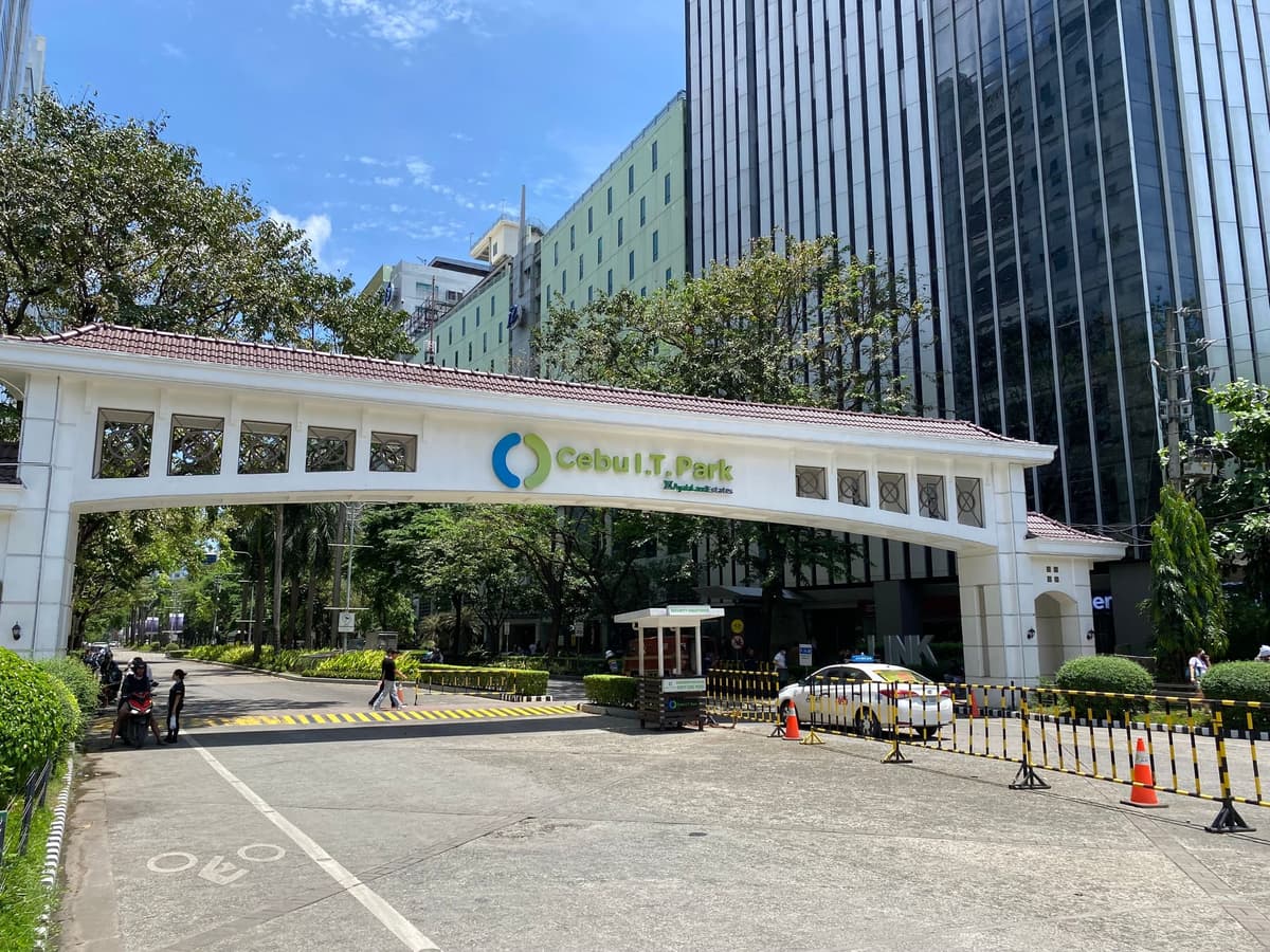 Cebu IT Park entrance, professional business district housing Plus Back Office